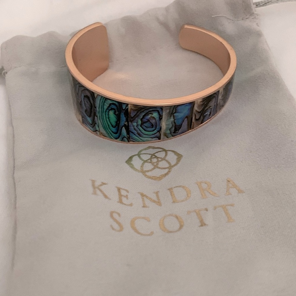 Kendra Scott abalone cuff in rose gold